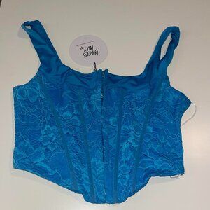 blue corset top going out top Princess Polly